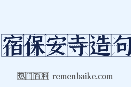 宿保安寺造句是什么意思的图片